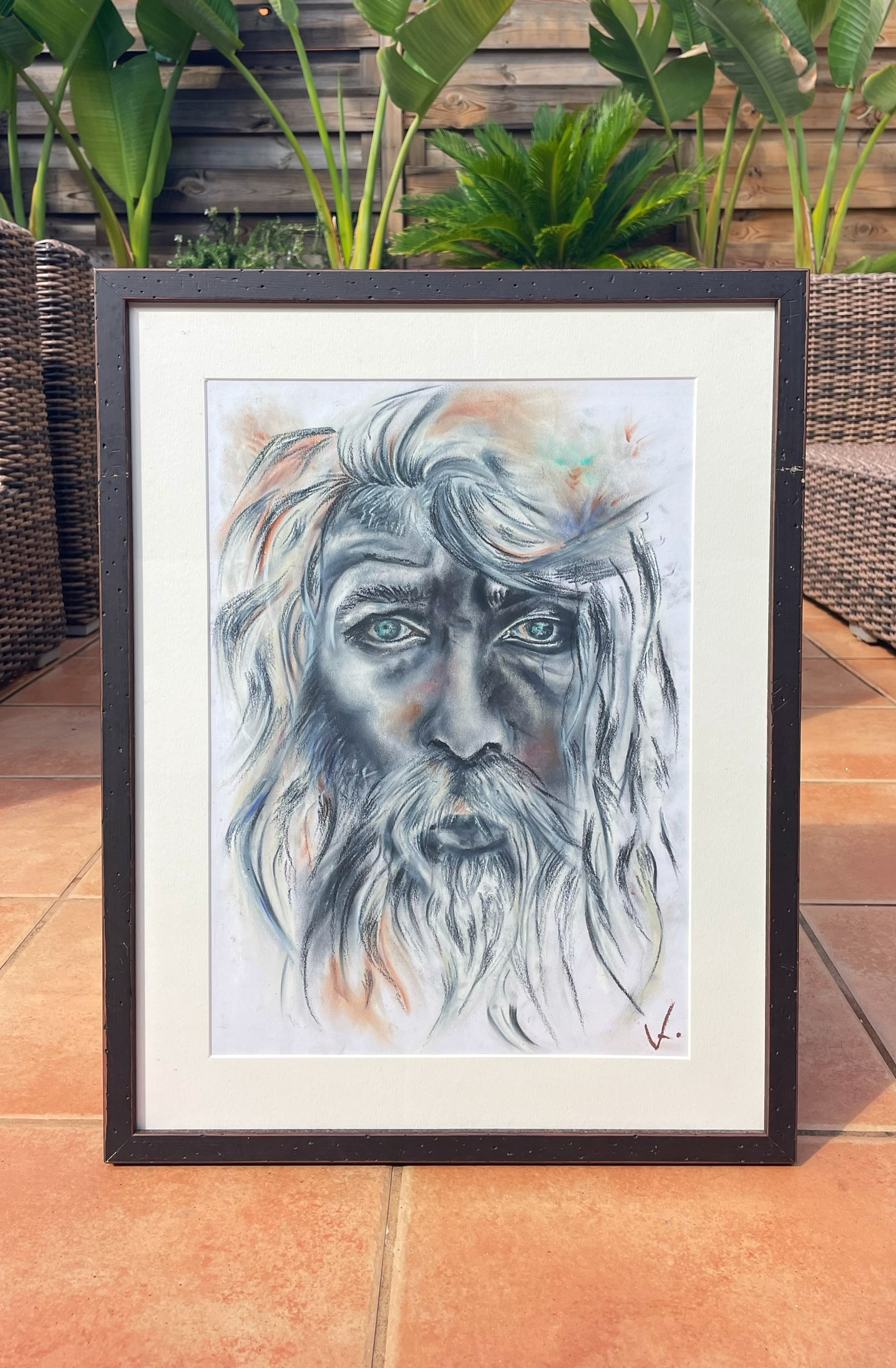Oil pastel portrait 11